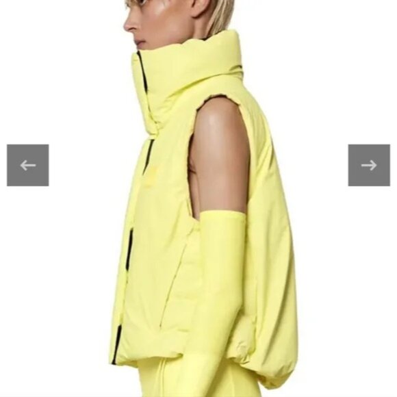 Rains Straw Yellow Loop Padded Vest, Size Medium, NWT, MSRP $250 - Picture 3 of 16
